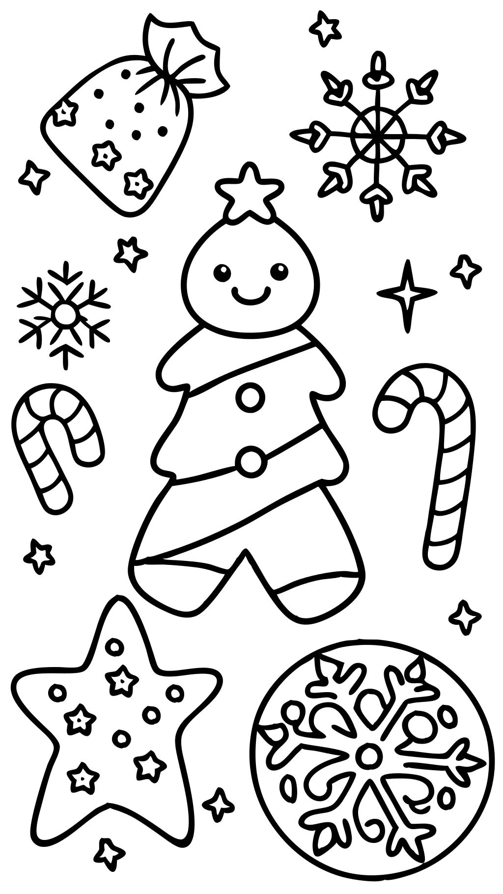 coloriages des biscuits de Noël